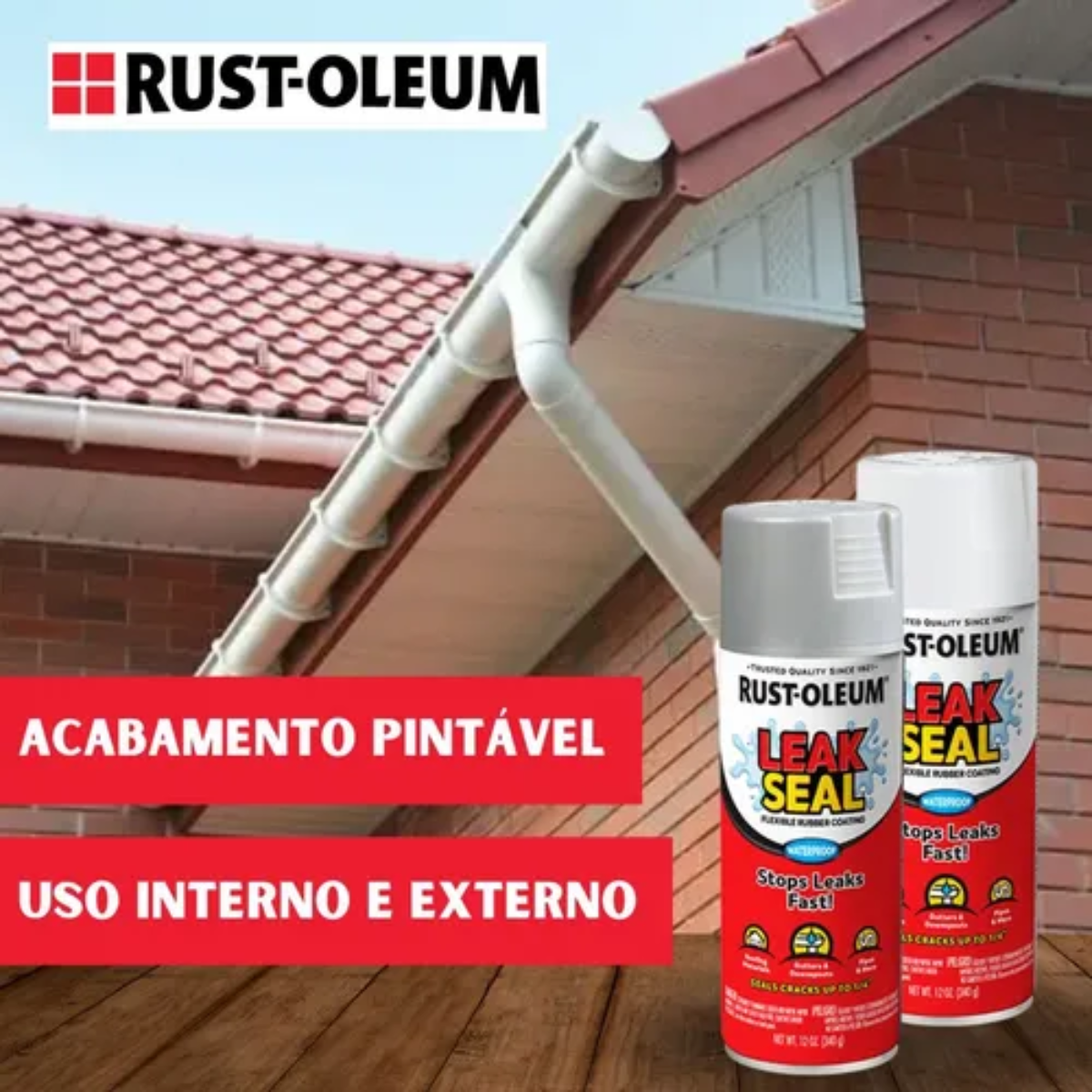 Spray Impermeabilizante LeakSeal Rust-Oleum Preto