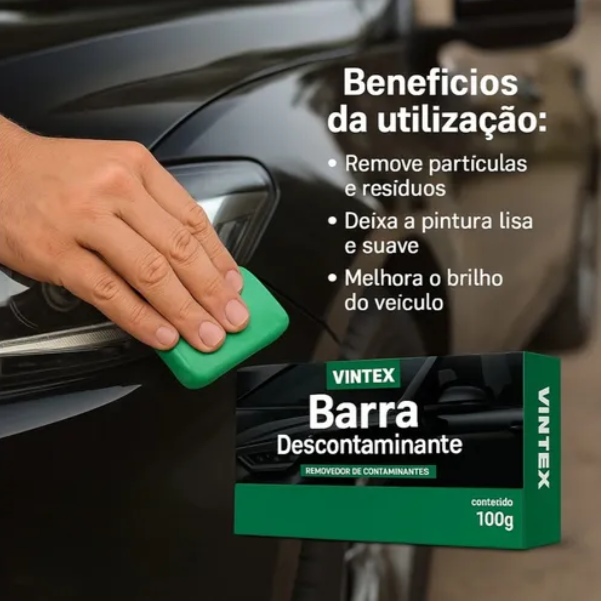 Barra Descontaminante Clay Bar Vonixx V-Bar 50g