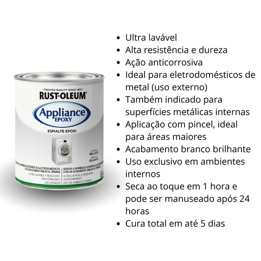 Esmalte Epóxi Branco Brilhante Rust-Oleum 900 ml