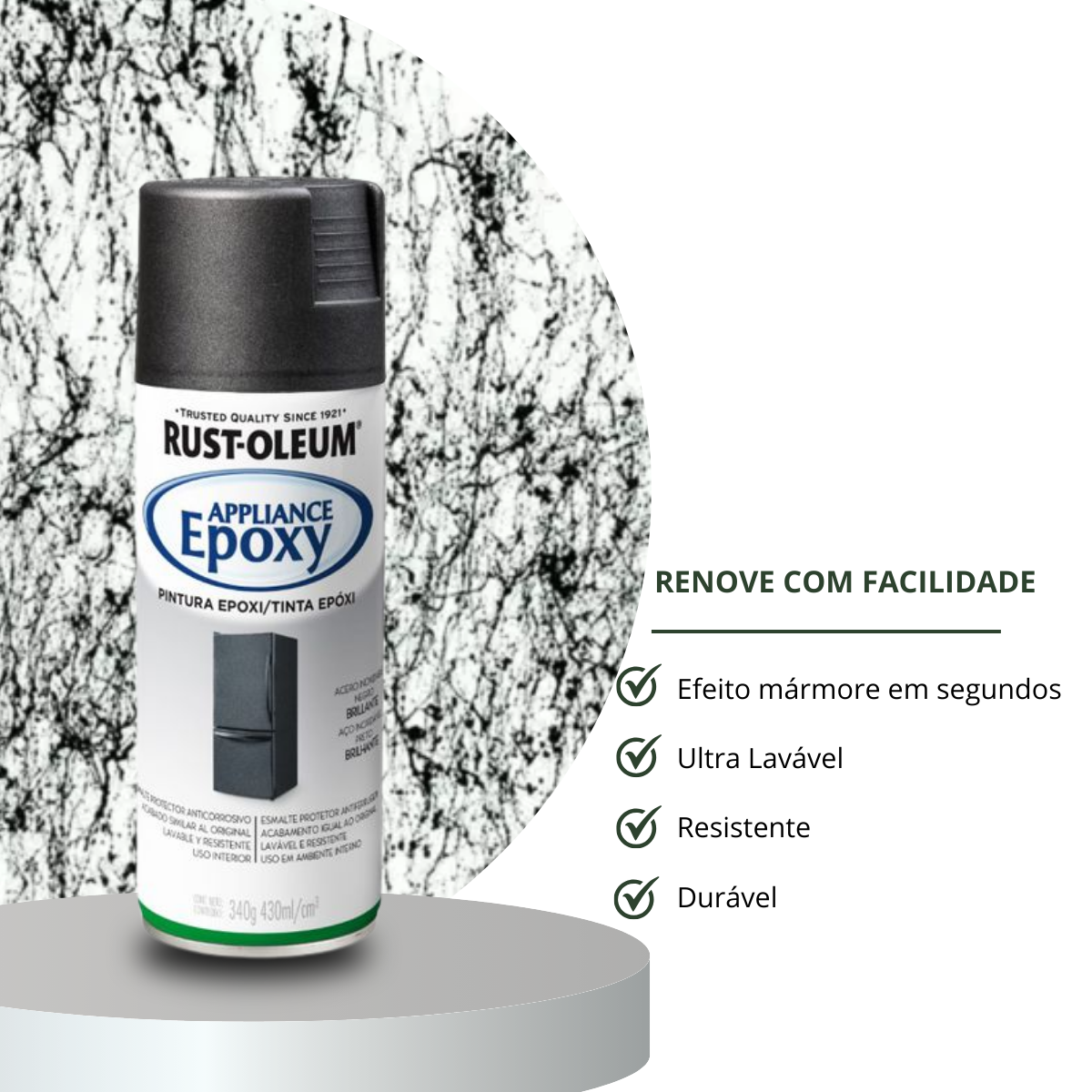 Spray Efeito Mármore Branco Rust-Oleum – Tinta Spray Decorativa