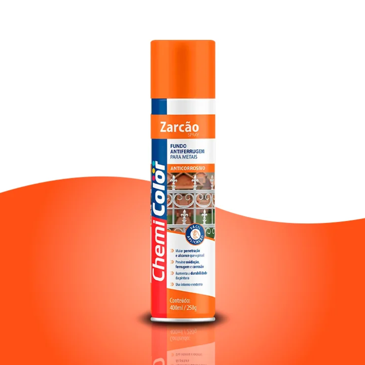 Zarcão Spray - Fundo Anticorrosivo Primer Antiferrugem Chemicolor