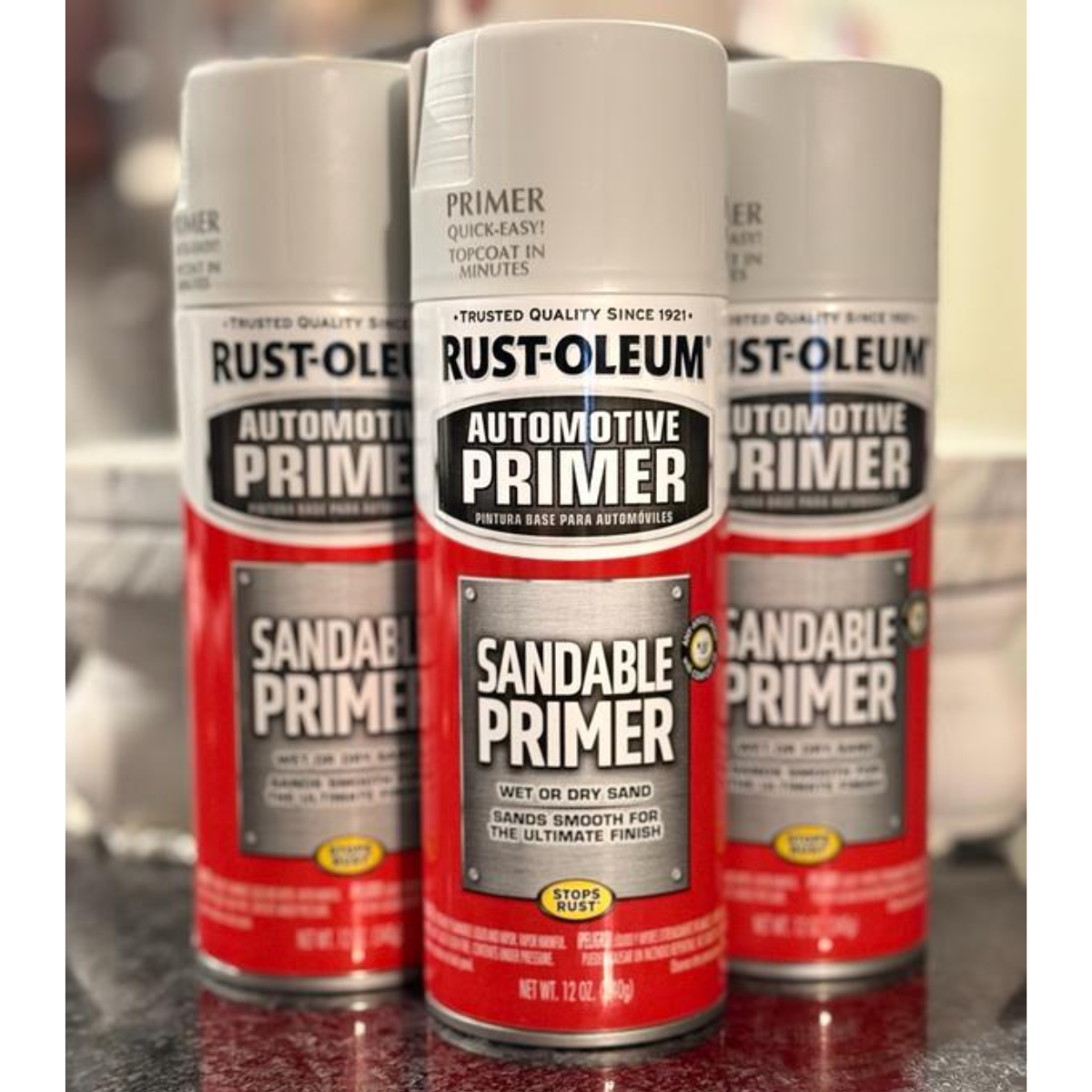 Tinta Spray Primer Automotivo Lixável - Rust-Oleum - Cinza