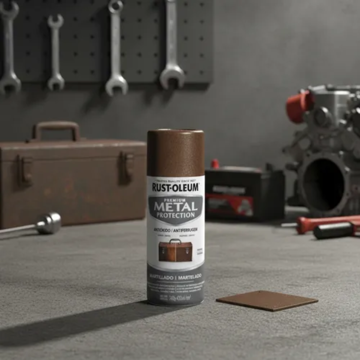Spray Anticorrosivo Rust-Oleum Metal Protection Martelado Marrom Brilhante