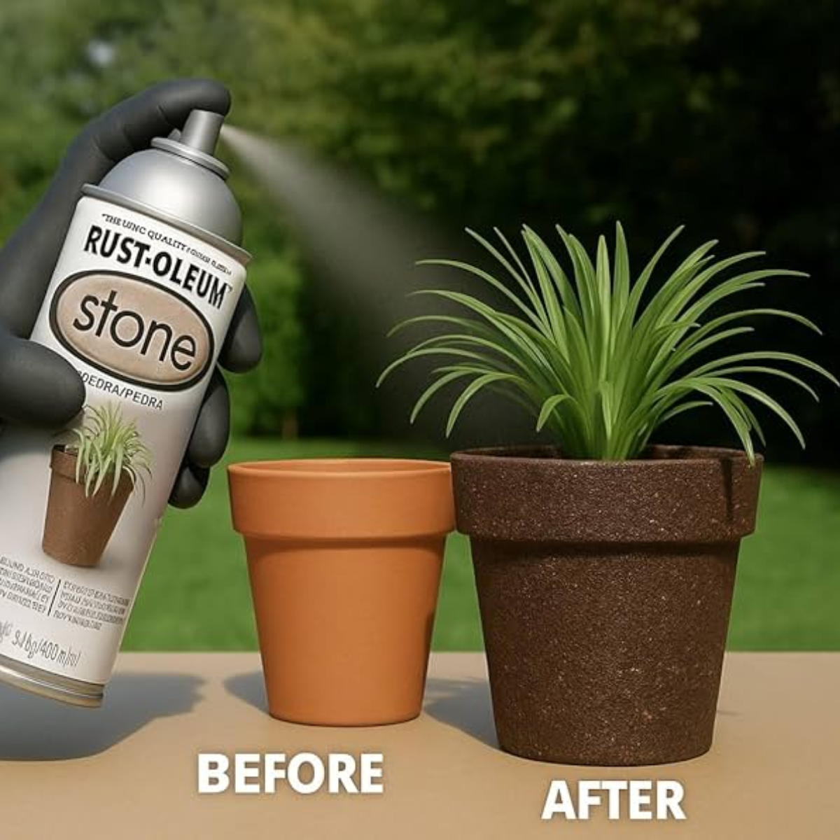 Spray Rust-Oleum Stone Pedra Efeito Texturizado - Marrom