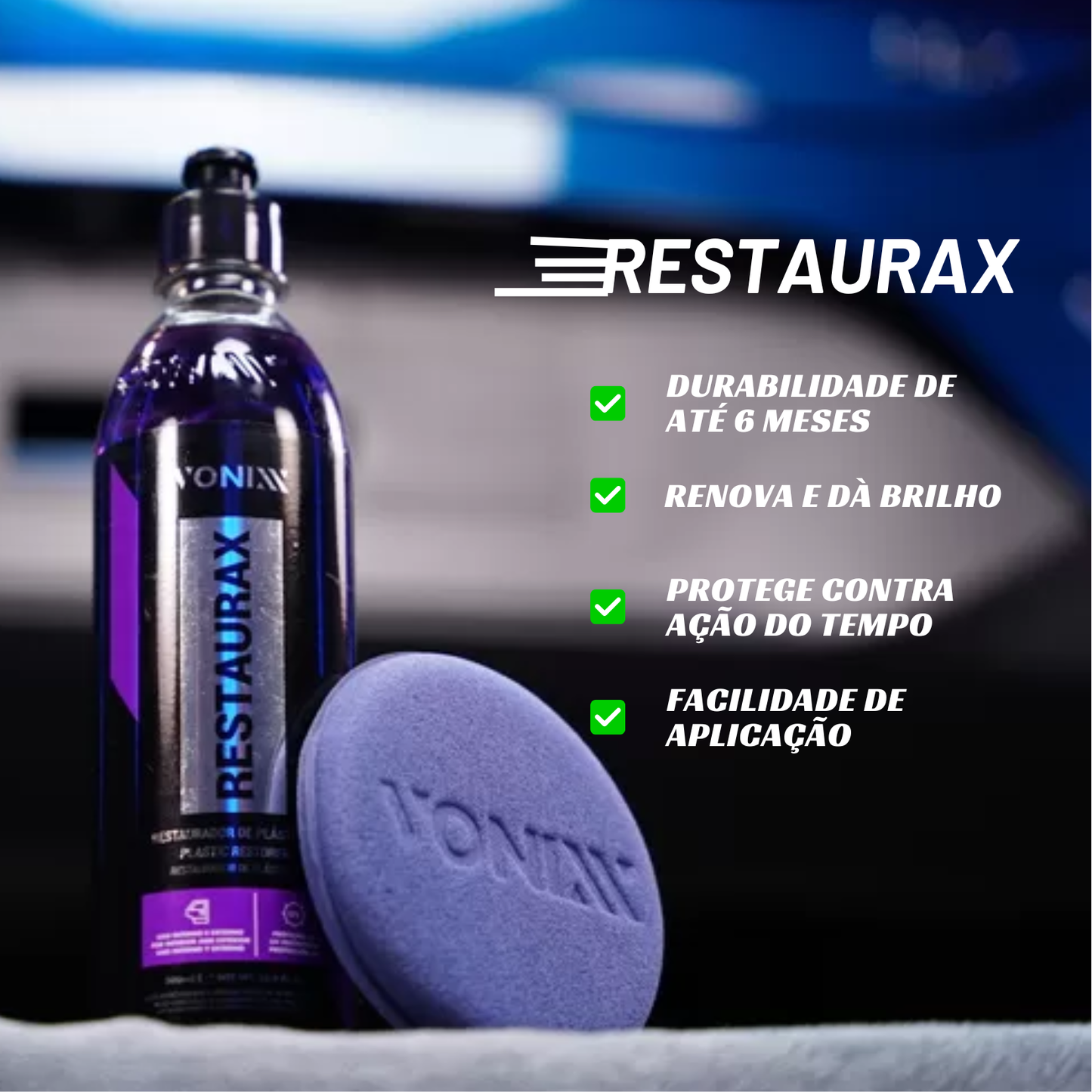 Restaurax Vonixx 500ml: Recupere o Aspecto de Novo dos Plásticos do seu Carro