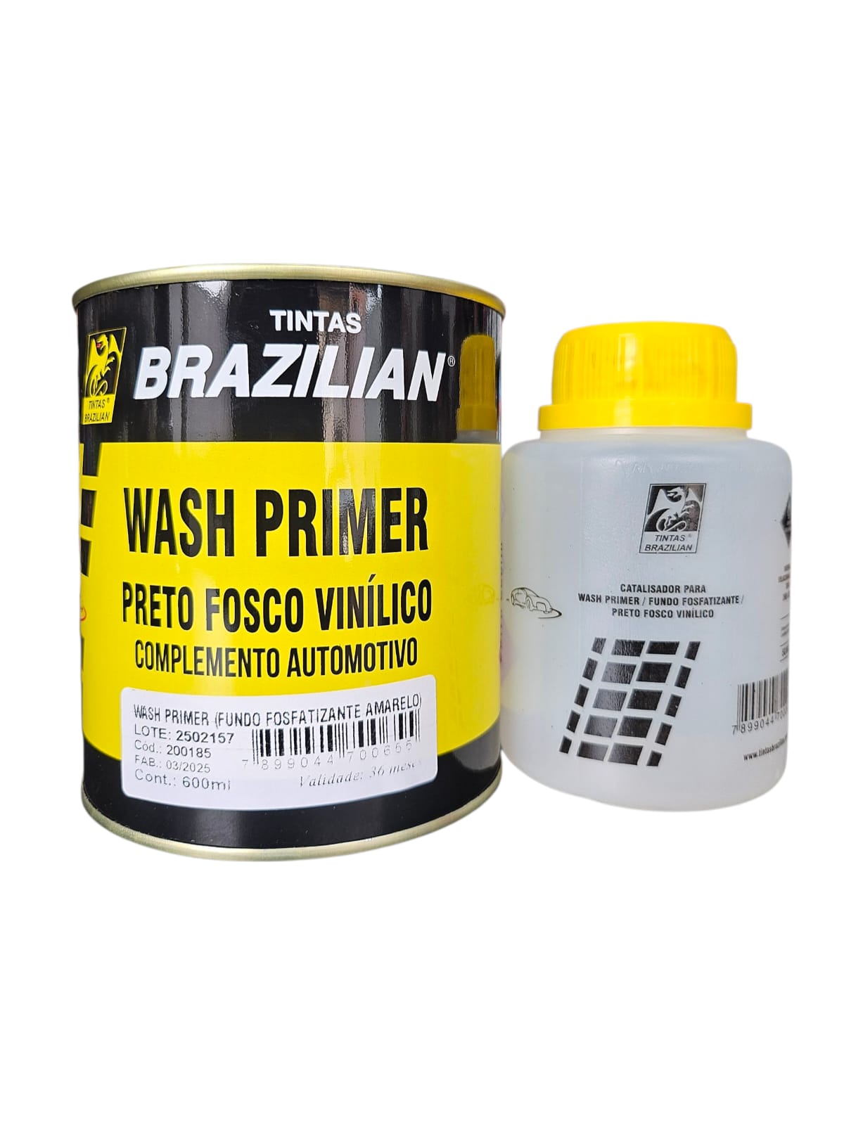 Wash Primer + Catalisador Brazilian 600ml Kit Fundo Preparador