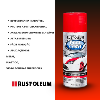 Spray Envelopamento Automotivo Vermelho Rust-Oleum Removível