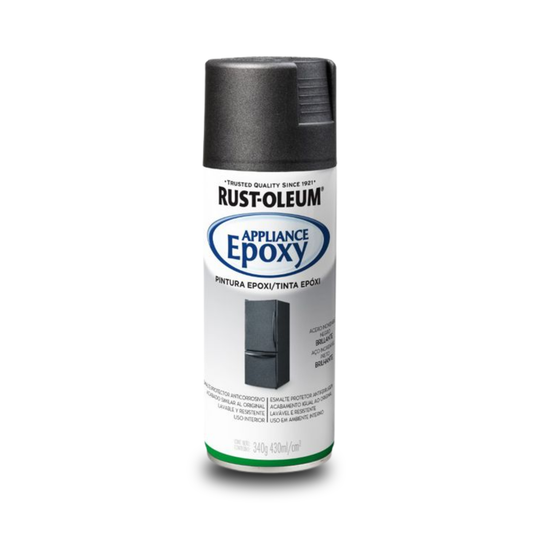 Tinta Epóxi em Spray Rust-Oleum Preto Brilhante 430ml – Alta Resistência para Metais