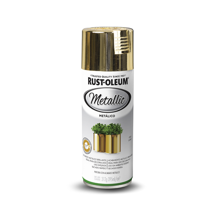 Spray Acabamento Metálico Rust-Oleum Alta Cobertura Ouro