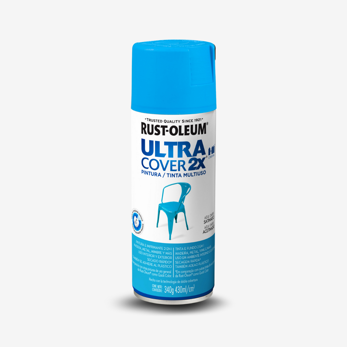 Spray Ultra Cover Azul Oásis Acetinado Rust Oleum