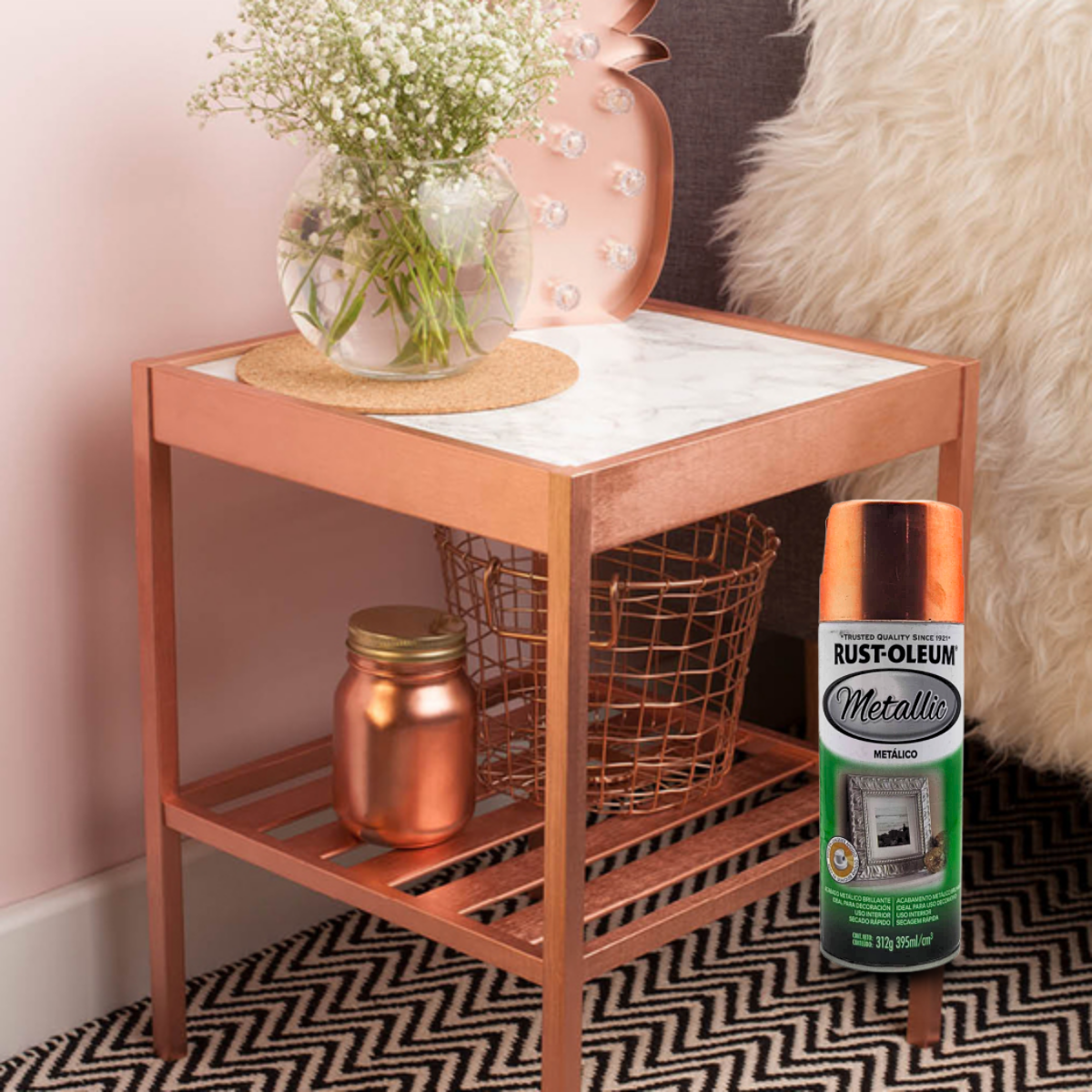 Spray Acabamento Metálico Rust-Oleum Alta Cobertura Cobre