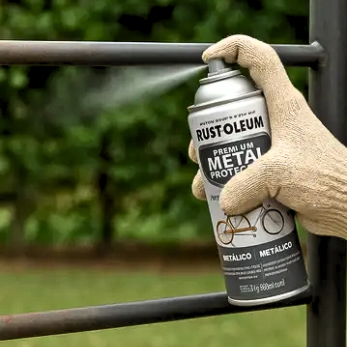 Spray Anticorrosivo Rust-Oleum Metal Protection Martelado Prata