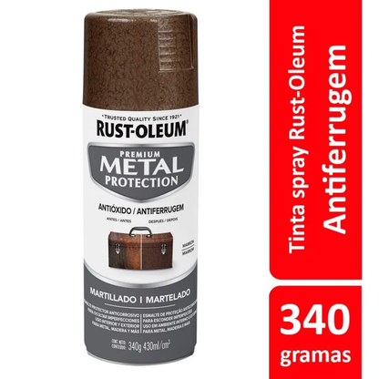 Spray Anticorrosivo Rust-Oleum Metal Protection Martelado Marrom Brilhante