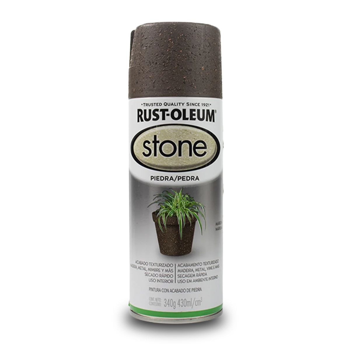 Spray Rust-Oleum Stone Pedra Efeito Texturizado - Marrom