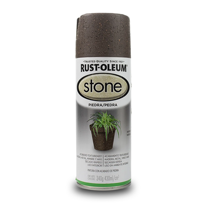 Spray Rust-Oleum Stone Pedra Efeito Texturizado - Marrom