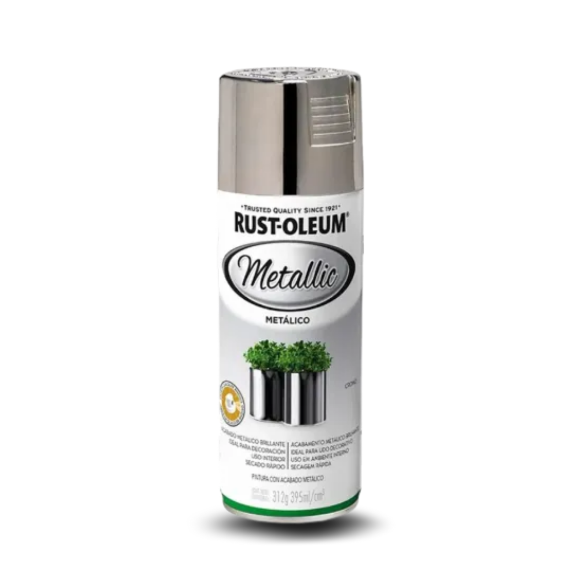 Tinta Spray Acabamento Metálico Rust-Oleum Alta Cobertura - Prata