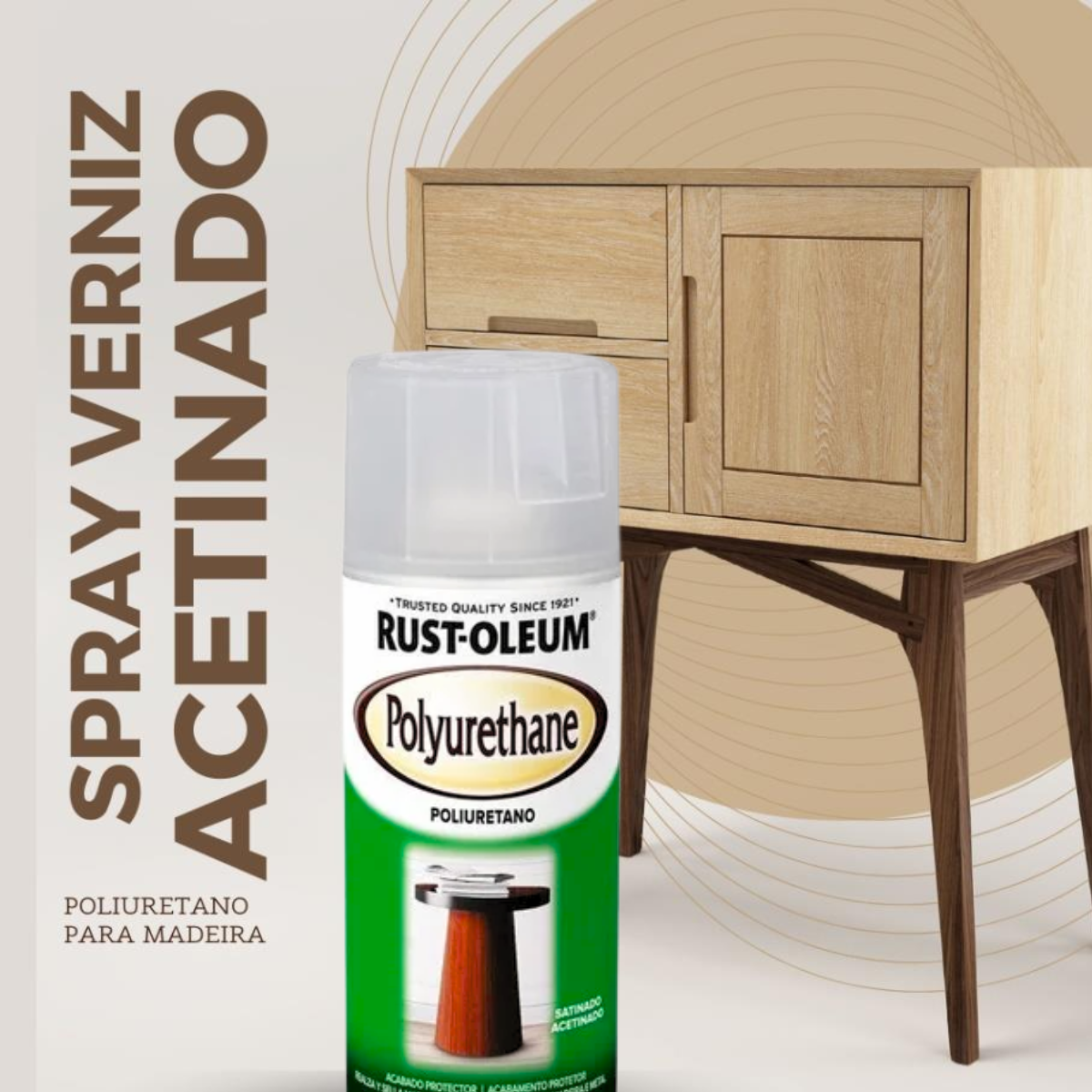 Verniz Poliuretano Transparente Acetinado Rust-Oleum