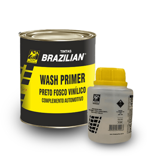 Wash Primer + Catalisador Brazilian 600ml Kit Fundo Preparador