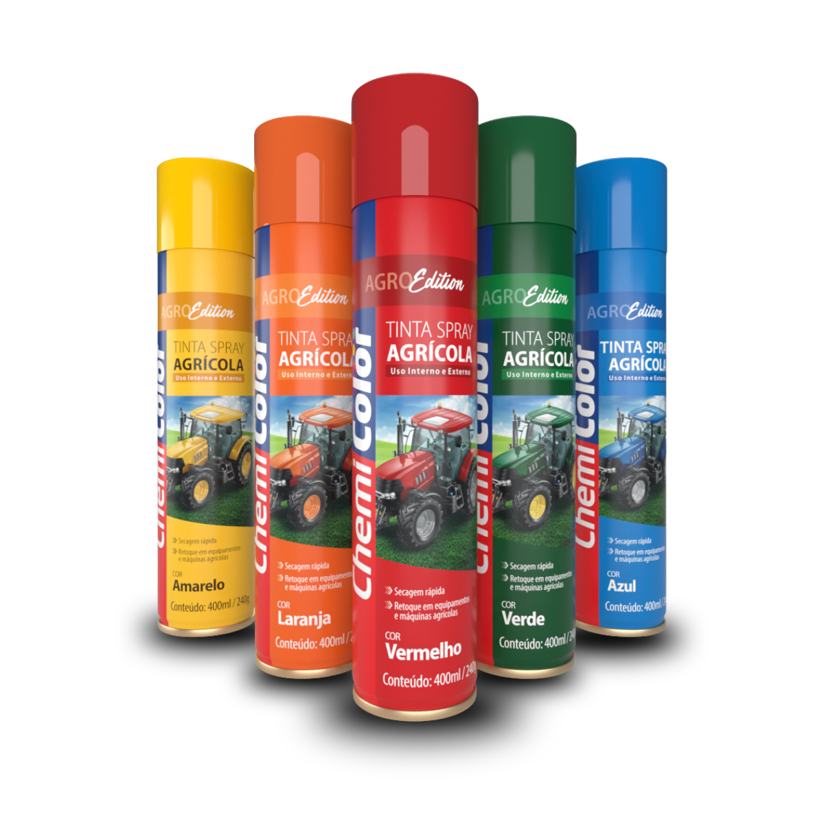 Spray Agrícola Chemicolor -  Alta Resistência para Máquinas - 400ml
