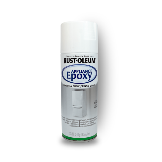 Tinta Epóxi em Spray Rust-Oleum Branco Brilhante 430ml – Alta Resistência para Metais
