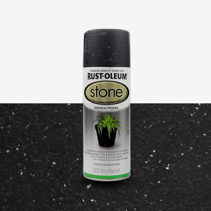 Spray Rust-Oleum Stone Acabamento Pedra Preto