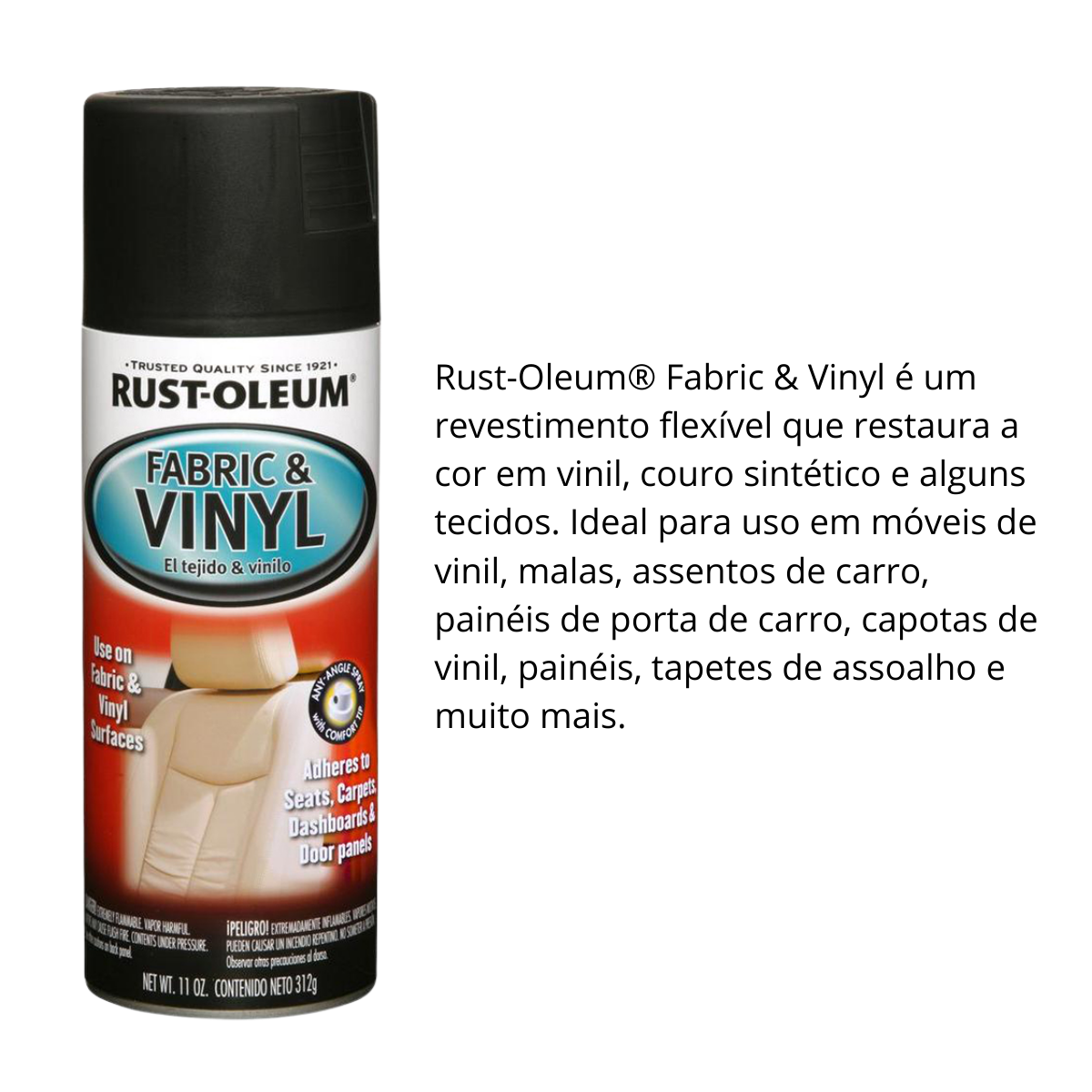 Spray Rust-Oleum  Revestimento Flexível para Vinil e Tecido - Preto
