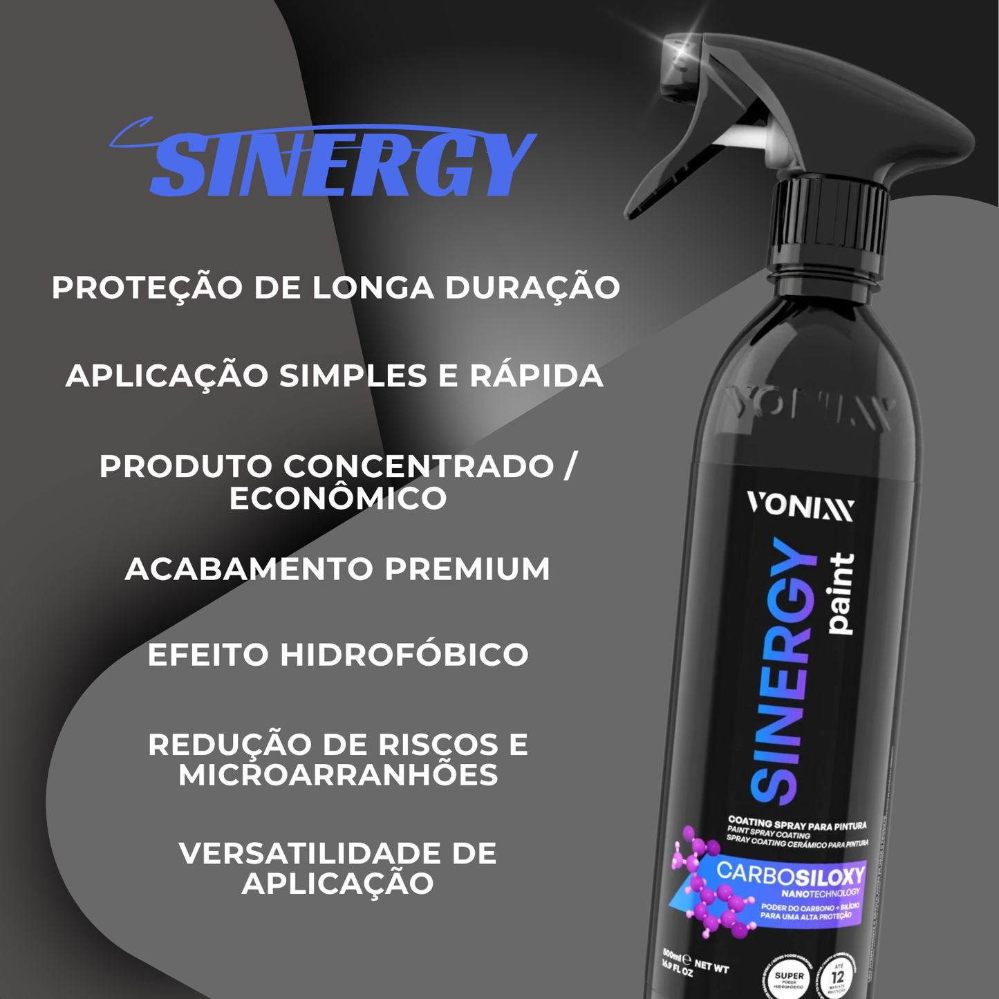 Sinergy Paint Vitrificador Para Pintura Spray -  500ml Vonixx
