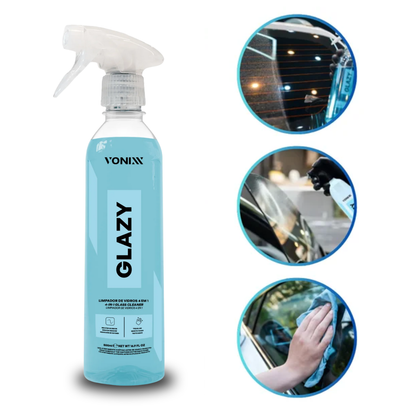 Limpa Vidros 4 Em 1 -  Redutor de Risco Glazy 500ml Vonixx