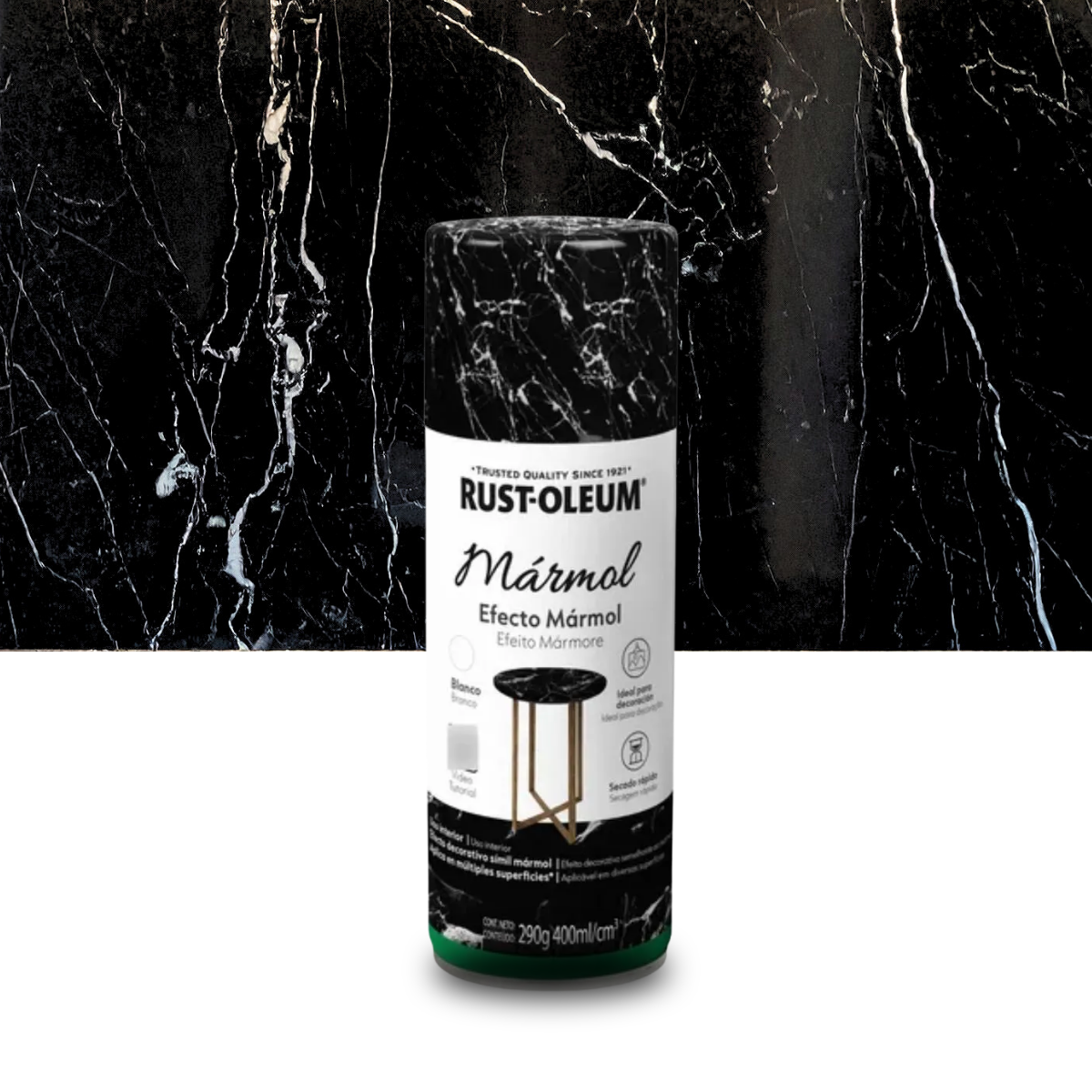 Spray Efeito Mármore Branco Rust-Oleum – Tinta Spray Decorativa