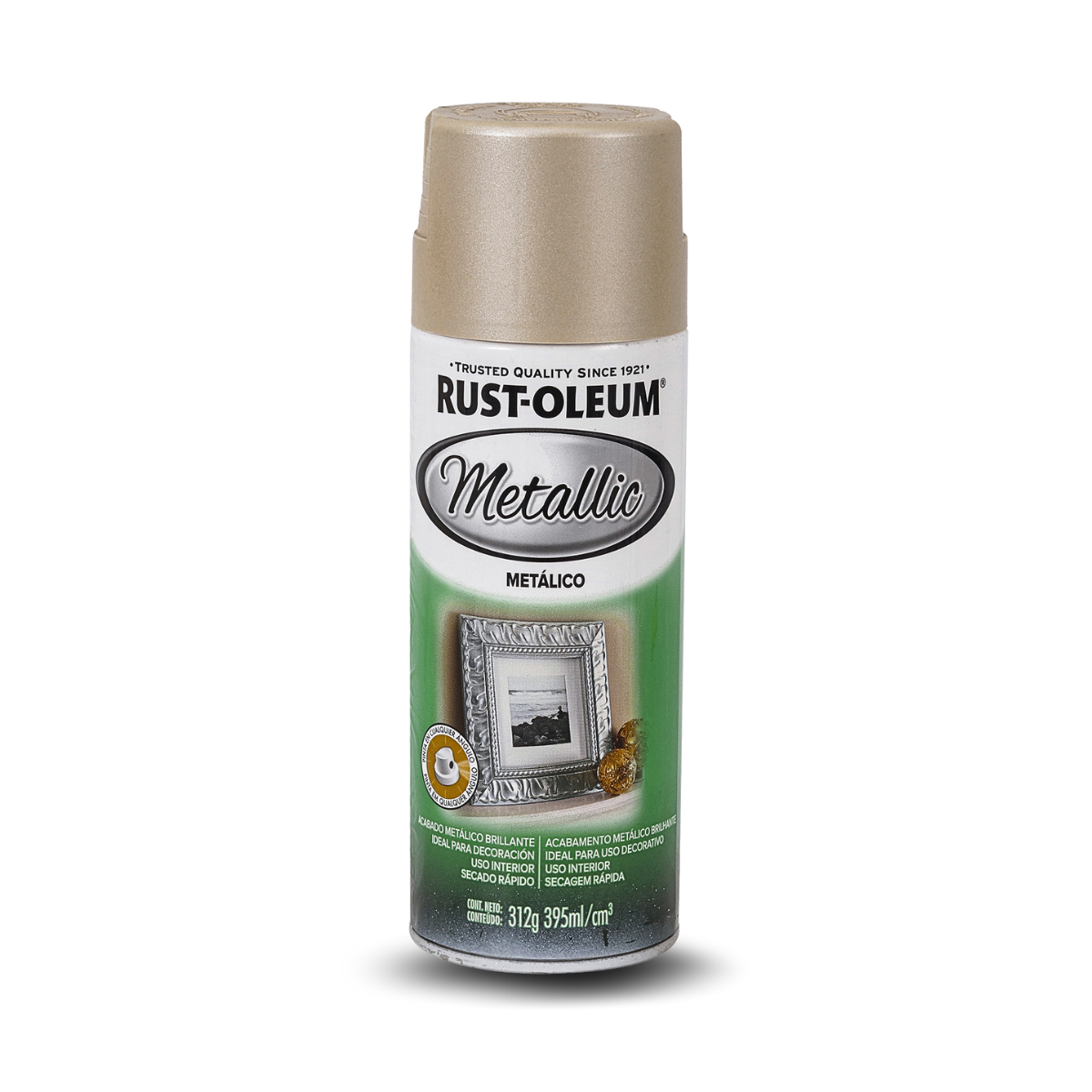 Spray Acabamento Metálico Rust-Oleum Alta Cobertura - Champanhe