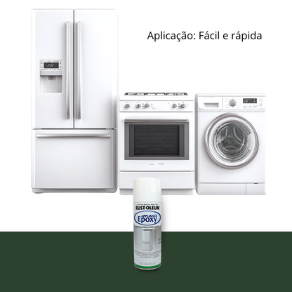 Tinta Epóxi em Spray Rust-Oleum Branco Brilhante 430ml – Alta Resistência para Metais