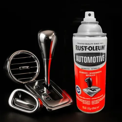 Tinta Spray Automotiva P/ Uso Interior Metálico Cromo Brilhante Rust Oleum