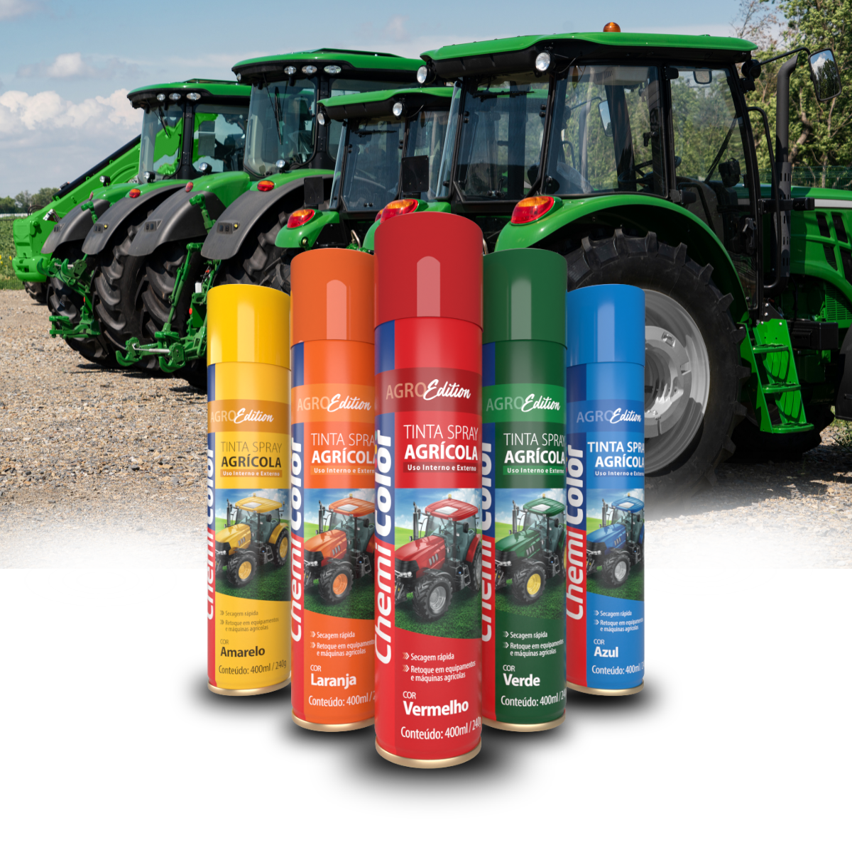Spray Agrícola Chemicolor -  Alta Resistência para Máquinas - 400ml