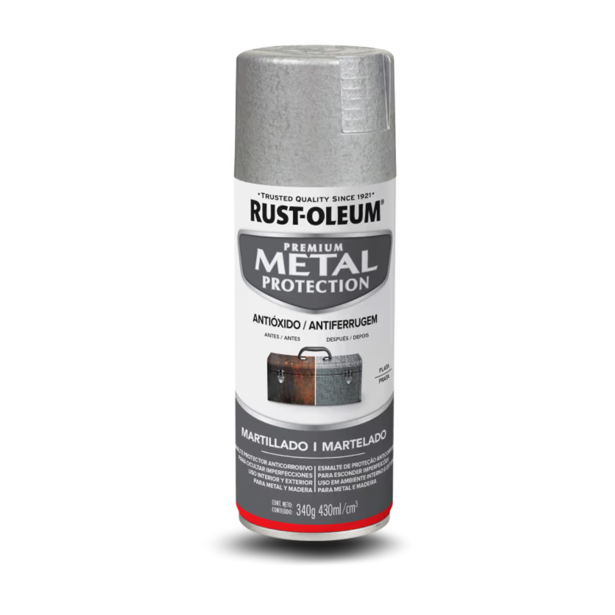 Spray Anticorrosivo Rust-Oleum Metal Protection Martelado Prata