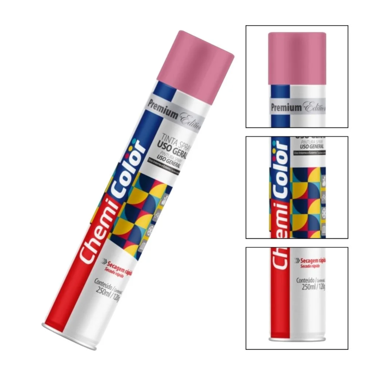 Tinta Spray Uso Geral - Secagem Rápida e Alto Rendimento - Chemicolor