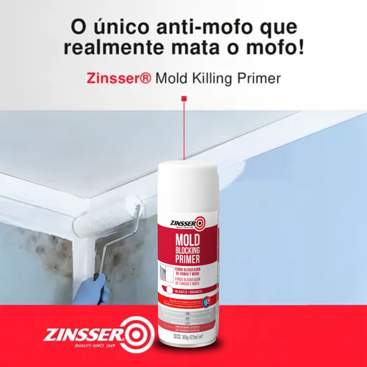 Primer Spray Bloqueador de Mofo Zinsser Mold Blocking - 369g