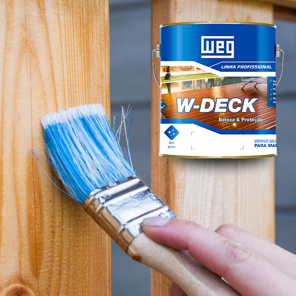 Verniz Tinta WEG W-DECK 3,6L Proteção Madeira Deck Pisos Construção