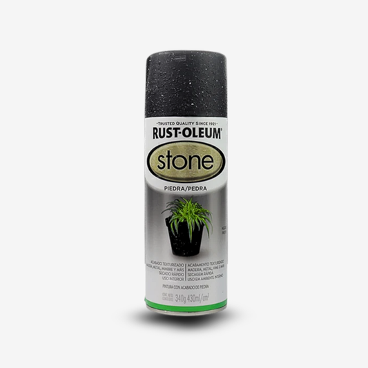 Spray Rust-Oleum Stone Acabamento Pedra Preto