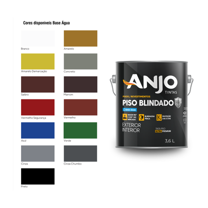 Tinta Piso Blindado Base Água Anjo Grafeno Protech Antiderrapante 3,6L