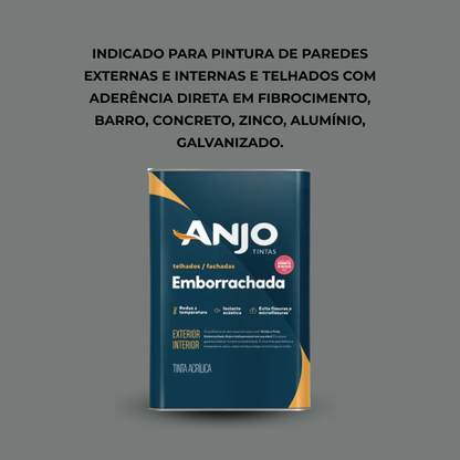 Tinta Emborrachada Anjo 18L - Impermeabilizante e Isolante Térmico