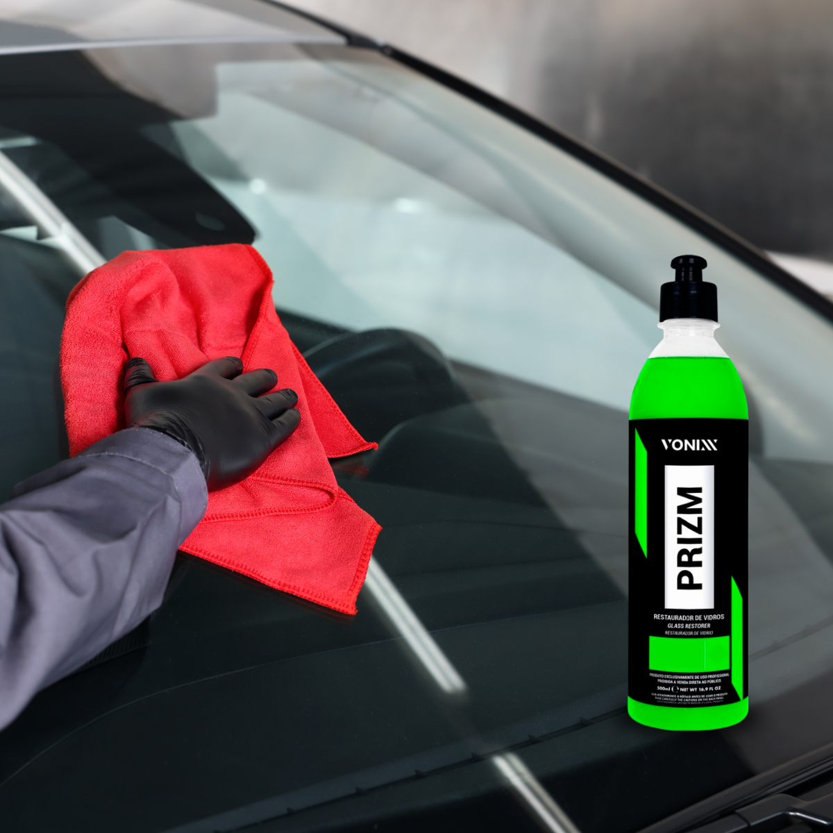 Restaurador de Vidros Vonixx Prizm 500ml – Polimento e Clareza Automotiva