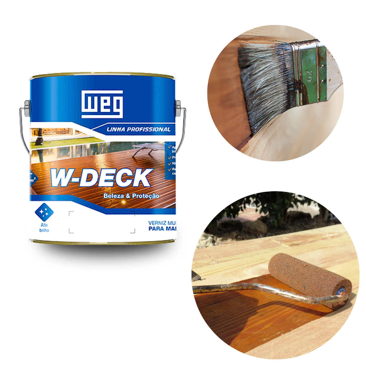Verniz Tinta WEG W-DECK 3,6L Proteção Madeira Deck Pisos Construção