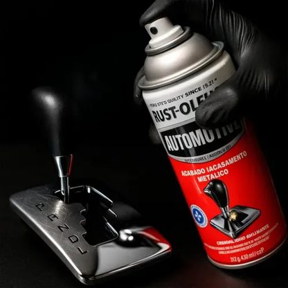 Tinta Spray Automotiva P/ Uso Interior Metálico Cromo Brilhante Rust Oleum