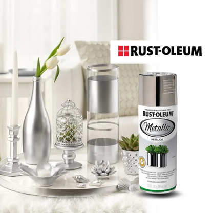 Tinta Spray Acabamento Metálico Rust-Oleum Alta Cobertura - Prata