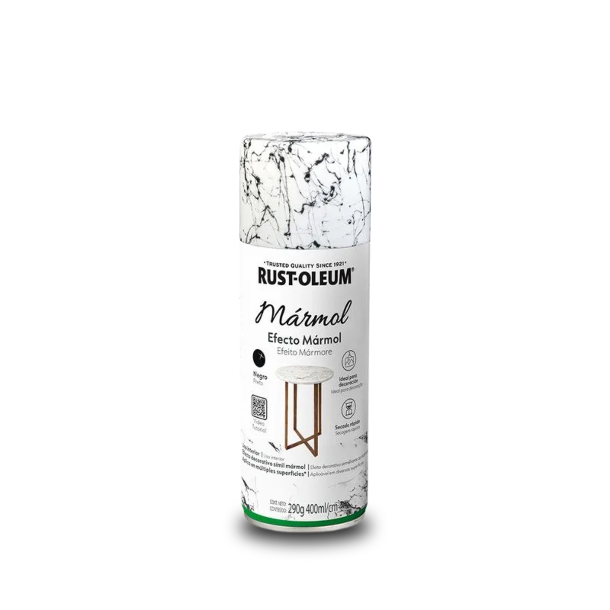 Tinta Spray Decorativa Efeito Mármore Preto - Rust-Oleum