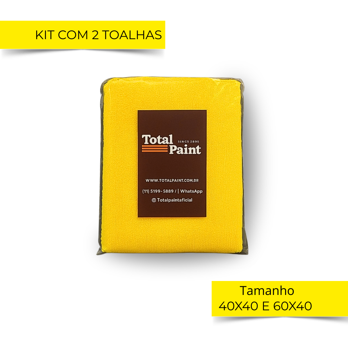 Kit 2 Panos de Microfibra Total Paint - Multiuso e Prático