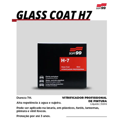 Vitrificador Pintura H7 Coating Glass Coat 50ml Soft99
