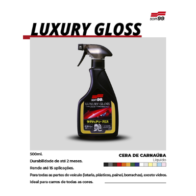 Kit Cera Líquida Luxury Gloss com 2 toalhas de microfibra