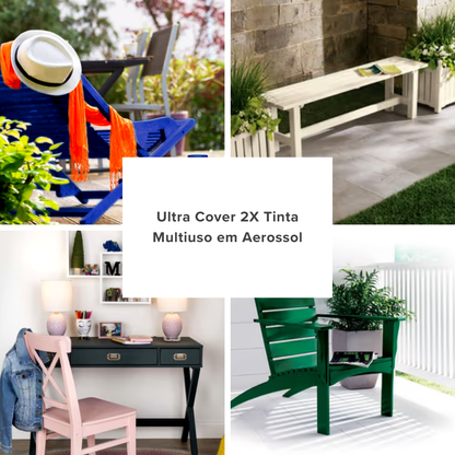 Spray Verniz Transparente Brilhante Ultra Cover 2X -  Rust-Oleum - Escolha a cor