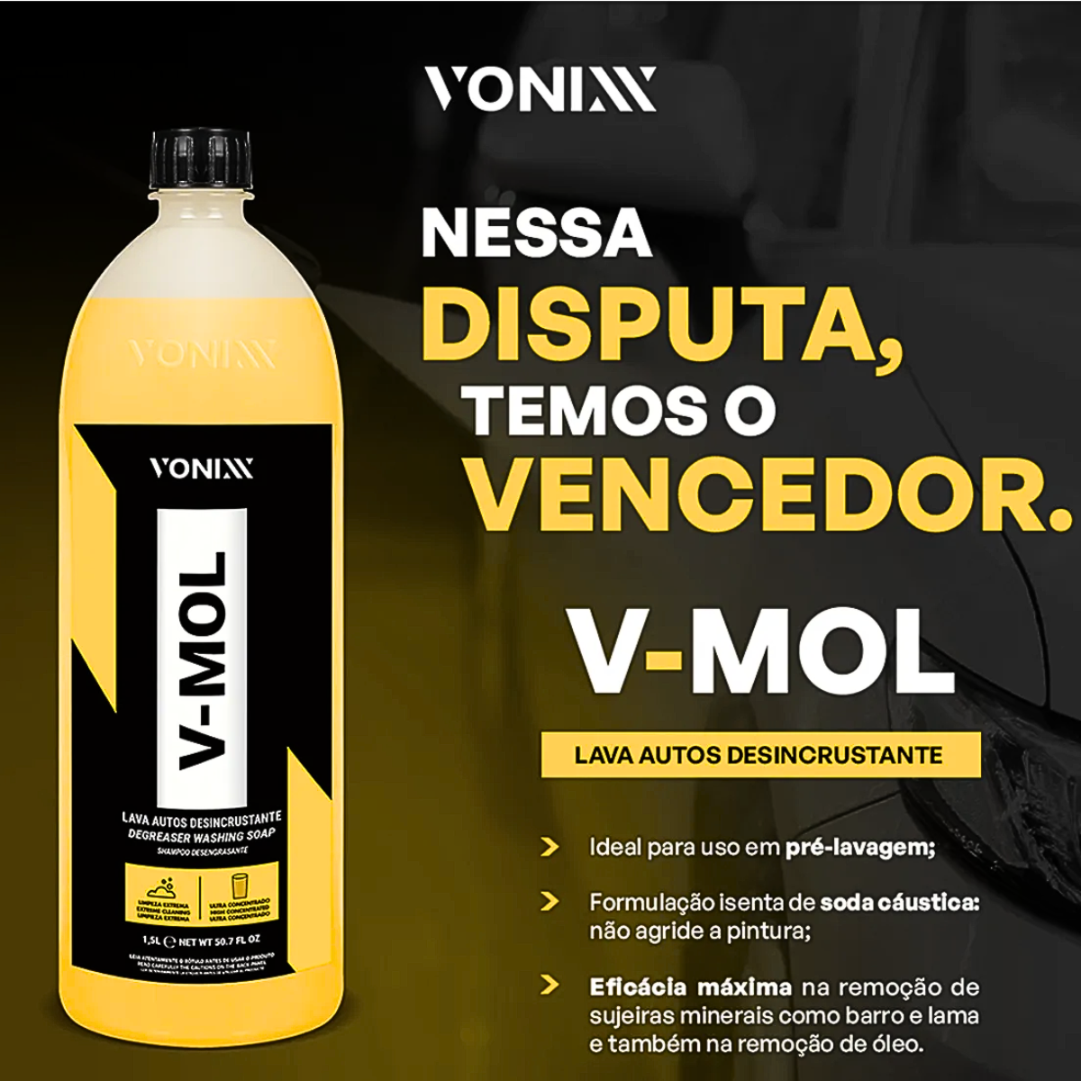 V Mol Vonixx Lava Auto Desincrustante Remove Barro 1,5l